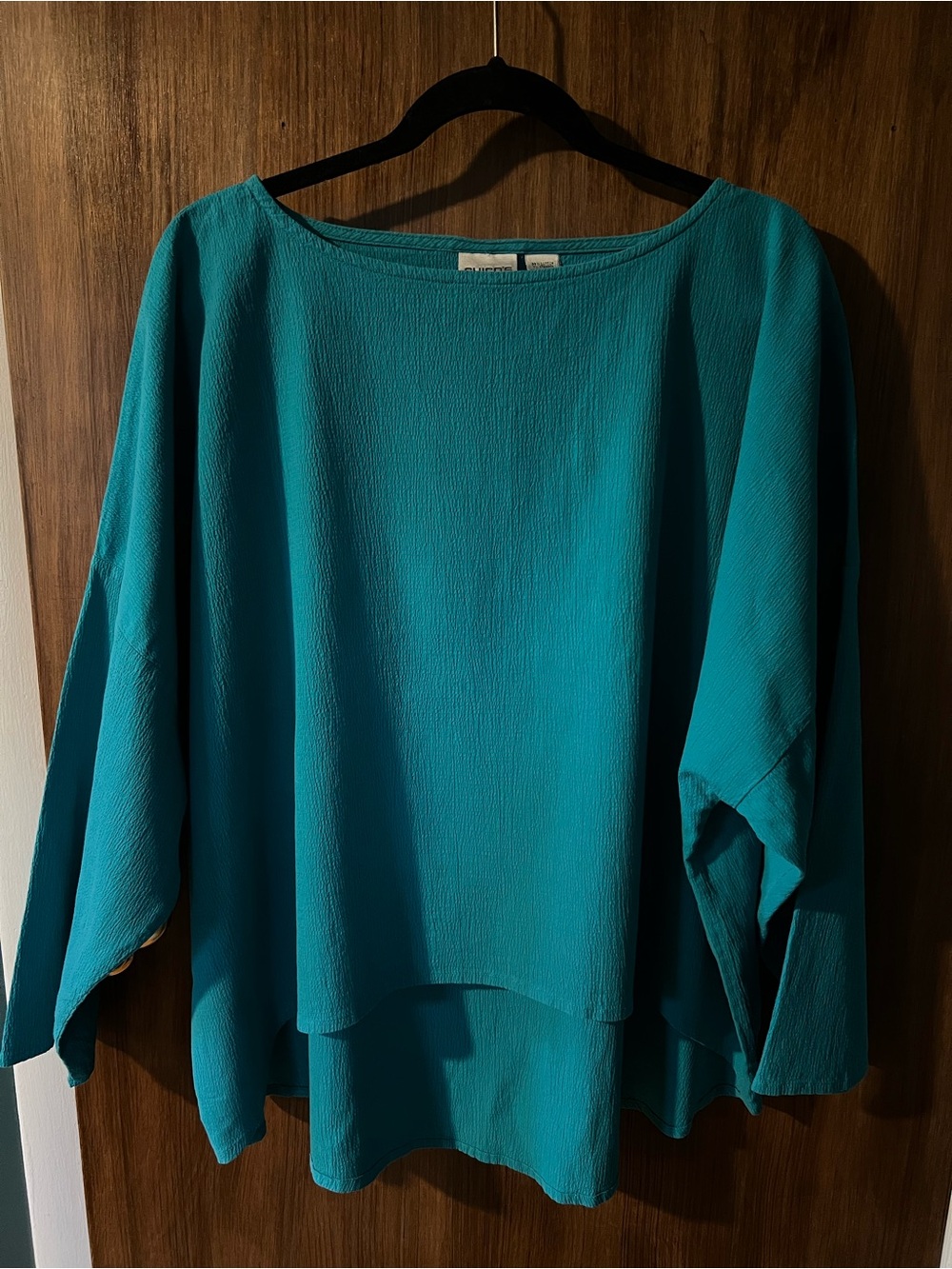 Chico’s drop shoulder turquoise top
